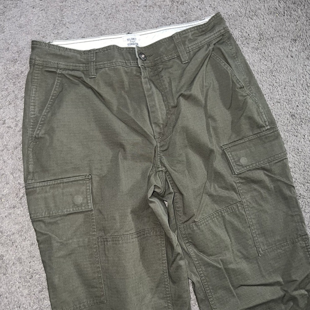 Flint And Tinder Ripstop Cargo Pants Mens 30x32 Olive Green Huckberry Prototype